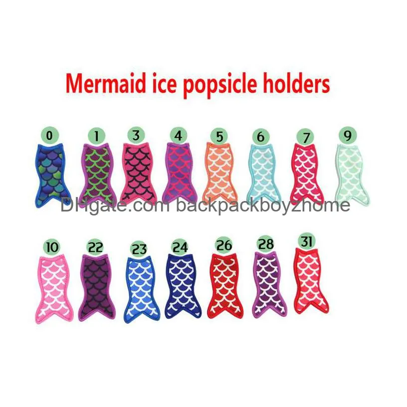 popsicle sleeve tools mermaid tail antize protective cover reusable ice cover for healthy snacks yogurt bars fruit popsicles