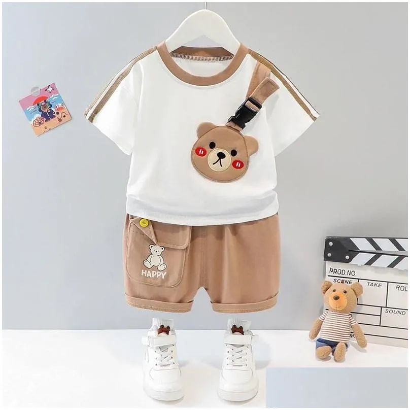 born baby girls and boys clothing suit for spring summer grils bows set cute overalls clothes 220606