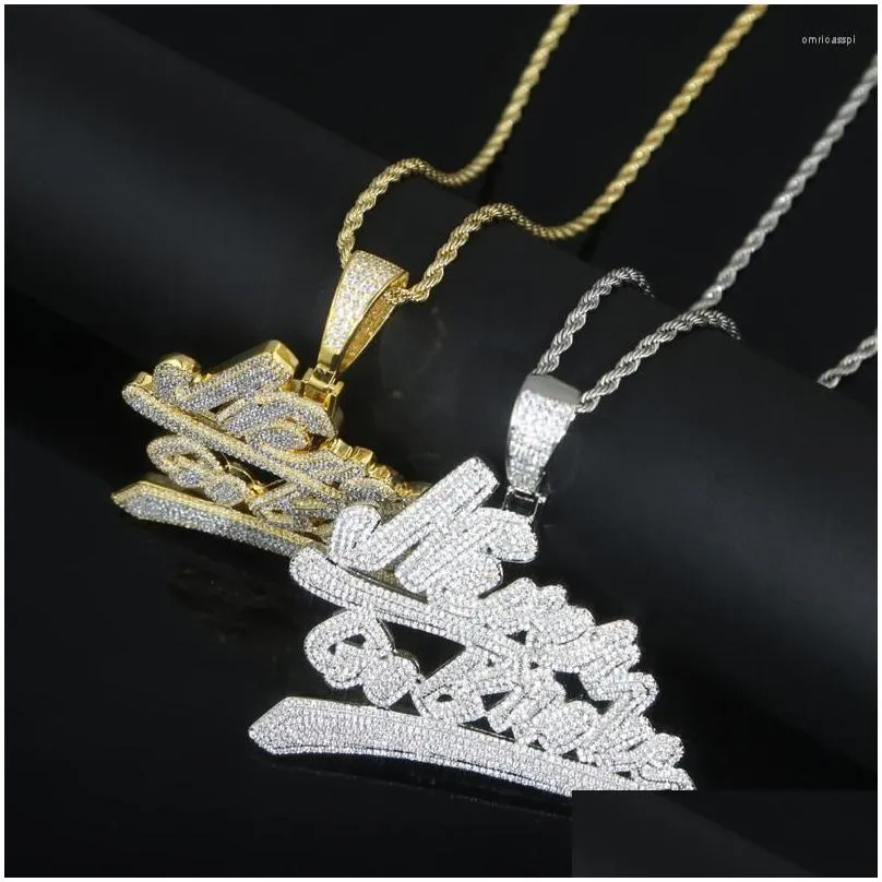 choker hip hop letter never go broke pendant full paved 5a cubic zirconia cz mens rock punk iced out jewelry necklace