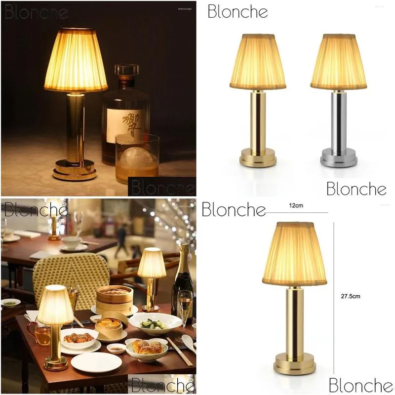 table lamps cordless bar restaurant desk lamp rechargeable battery stand light fixtures bedroom bedside night lights home decor
