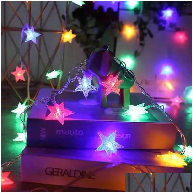 strings stars fairy string light  20led flexible twistable constant bright ip54 waterproof for yard garden patio festival party