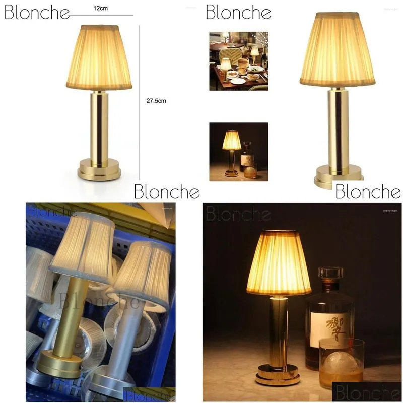 table lamps cordless bar restaurant desk lamp rechargeable battery stand light fixtures bedroom bedside night lights home decor