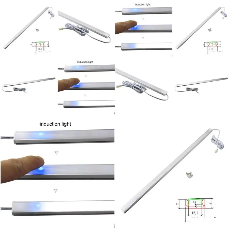 bulbs meter dc12v 15w led touch sensor lamp kitchen under tube cabinet light night for closet white/warm whiteled