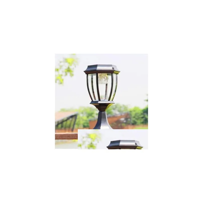 lawn lamps e27 36v arrival bronze super brightness solar post lamp gate use led stigma warm white pillar landscape lighting