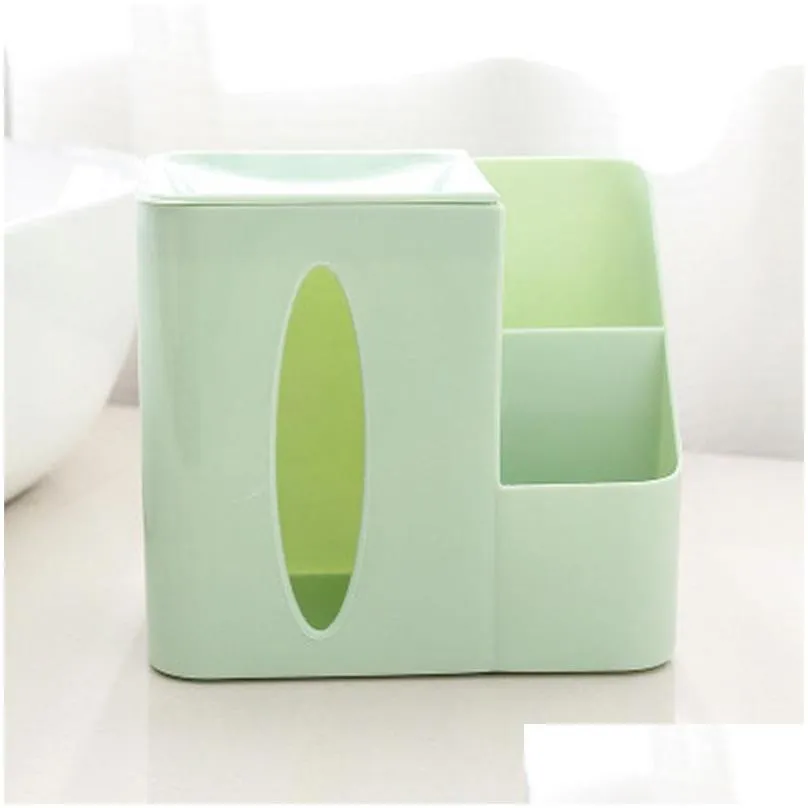 tissue boxes napkins creative multifunction remote control storage box desktop plastic tray of living room bedroom 040 y