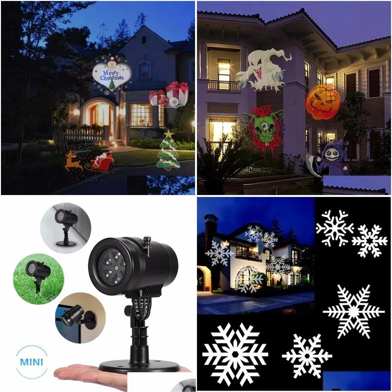 lawn lamps fymence patterns mini christmas led projector lights lamp outdoor light show exterior decoration b00002