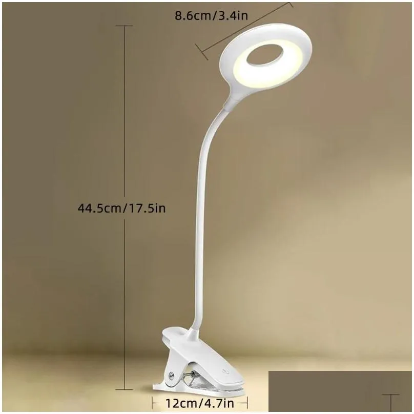 table lamps study led clip lamp touch usb rechargeable student light ly foldable bedroom book reading desk