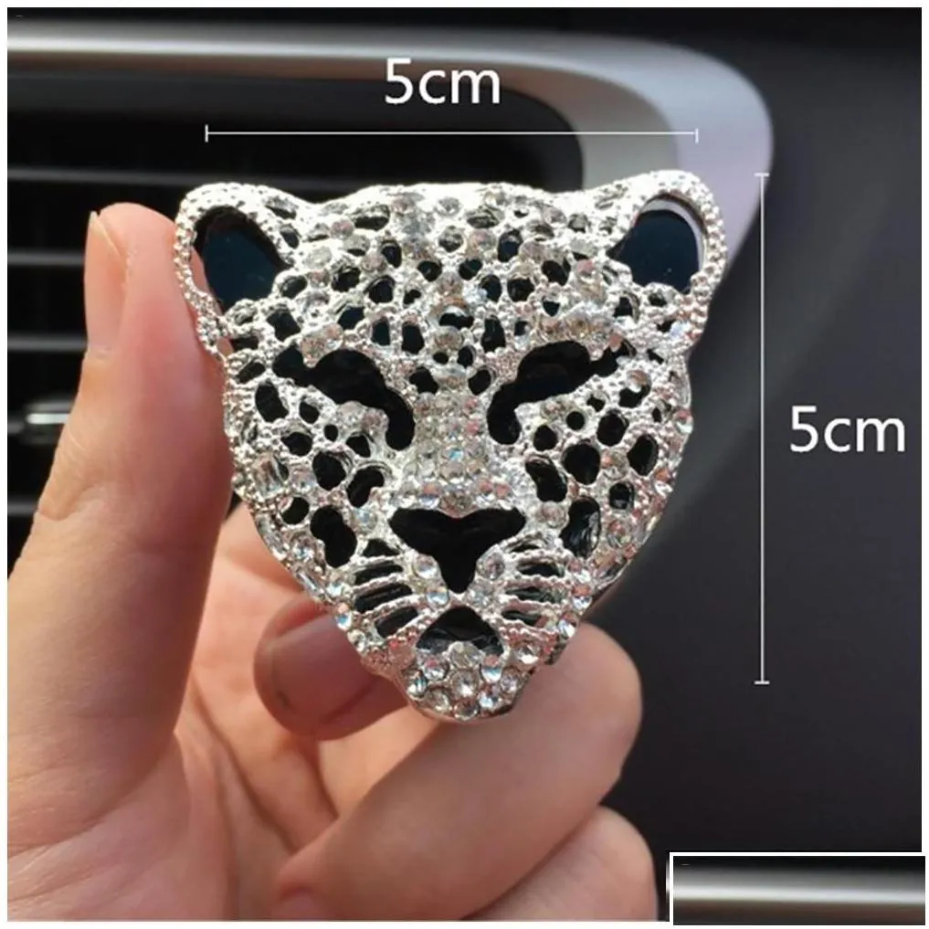 car air purifiers leopard head modeling decorative per conditioning fresher odor removal aroma1 drop delivery mobiles motorcycles el