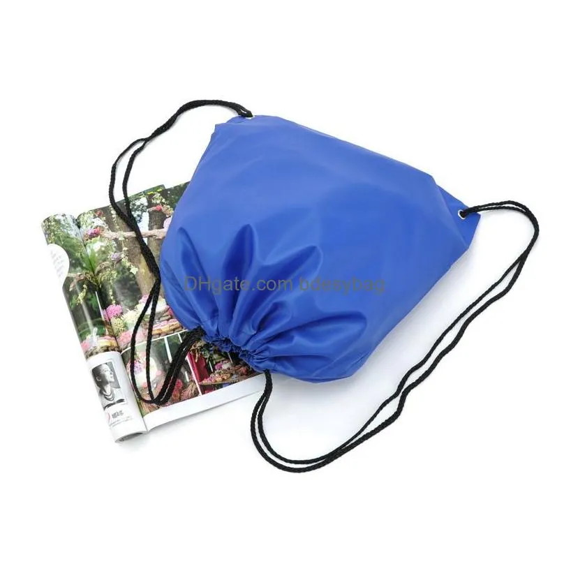 Blank Drawstring Backpack Cinch Bags Kids Nylon Draw String Bags Pack for DIY Sublimation Blanks