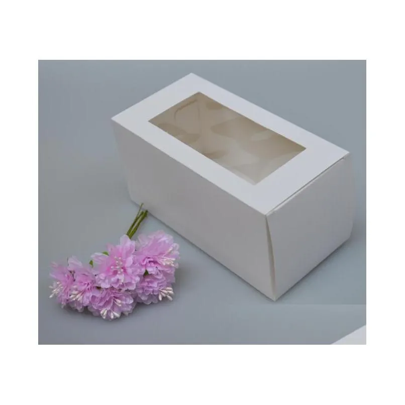 gift wrap 50pcs white cardboard paper candy box craft pvc window wedding party favor decoration 9 sizes1