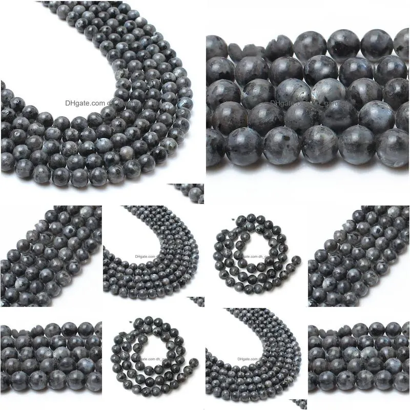 8mm natural stone beads labradorite larvikite round loose beads for jewelry making 15.5inch/strand pick size 4 6 8 10 12 14mm