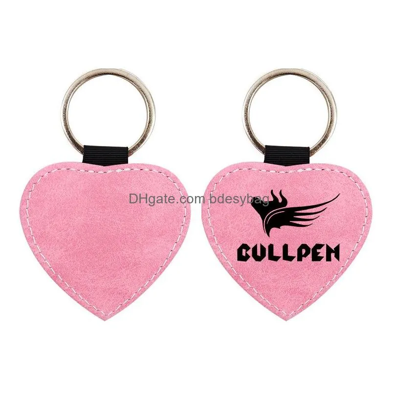 Sublimation Keychain Blank Both Sides Printable Key Tag Heart Shape Vintage Ornaments Heat Transfer Keychains Blanks DIY