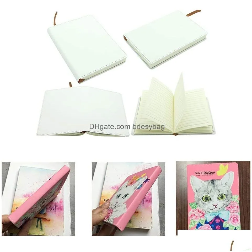 Sublimation Blanks Journal Notebook Blank A5 PU Leather Journals Binder Diary Notebook 95 Pages