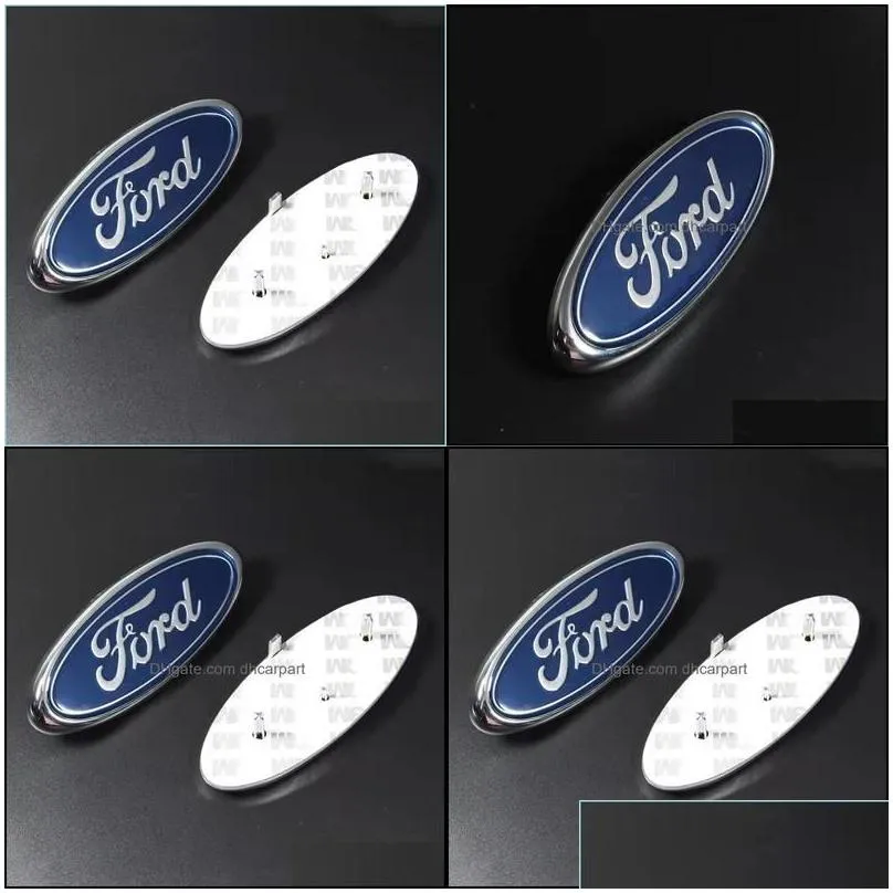 car badges for ford emblem car badges 145x60mm dark blue rear logo focus badge front/rear mondeo transit drop delivery 2022 mobiles
