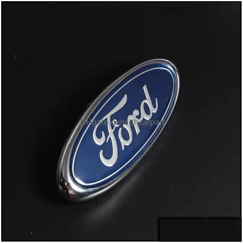 car badges for ford emblem car badges 145x60mm dark blue rear logo focus badge front/rear mondeo transit drop delivery 2022 mobiles