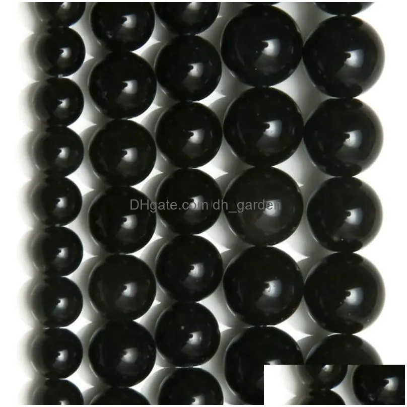 8mm natural stone black obsidian round loose beads 15 strand 4 6 8 10 12 14mm pick size for jewelry making