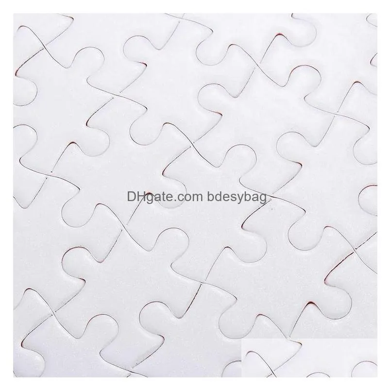 A5 80Pcs Sublimation Blanks Puzzles Paper Cardboard DIY Blank White Jigsaw Puzzle Crafts 7.8 X 5.7 Inch 80 Pieces/Set 50Pcs 20Pcs