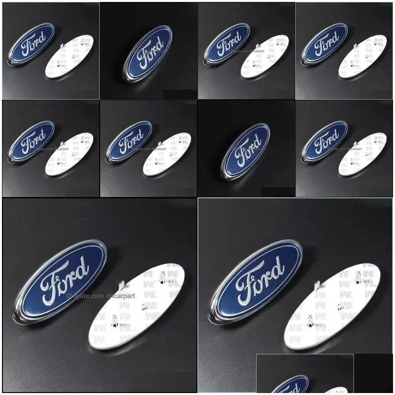 car badges for ford emblem car badges 145x60mm dark blue rear logo focus badge front/rear mondeo transit drop delivery 2022 mobiles