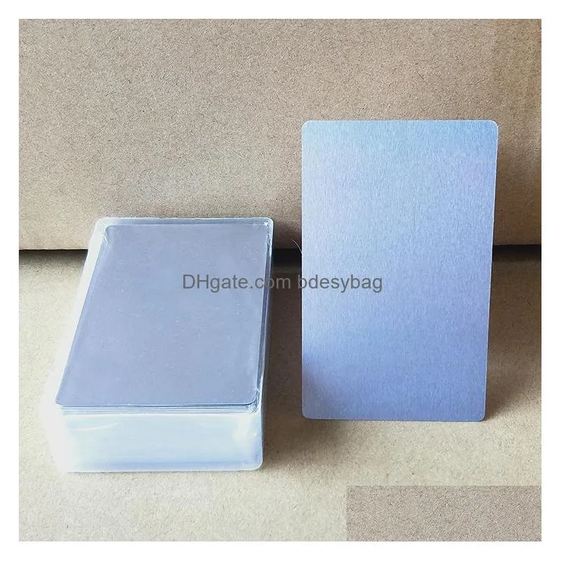 Blank Metal Business Cards for Sublimation Card Blanks White Silver Gold 0.24mm Aluminum Name Gift VIP Cards