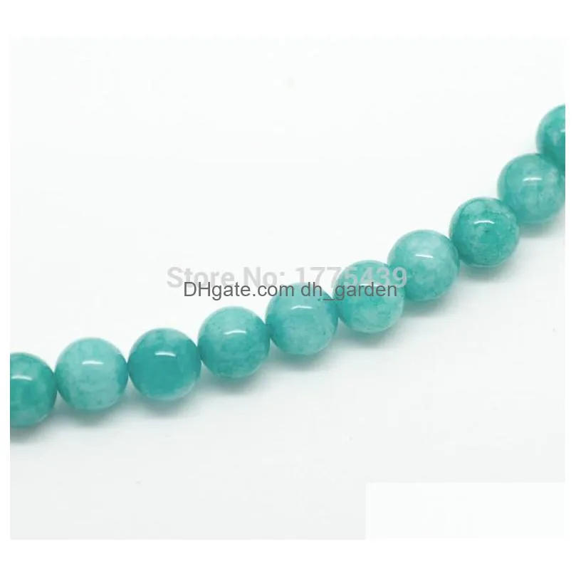 8mm wholesale 4 6 8 10 12mm natural blue amazonite round loose stone jewelry beads agat beads 15 diy