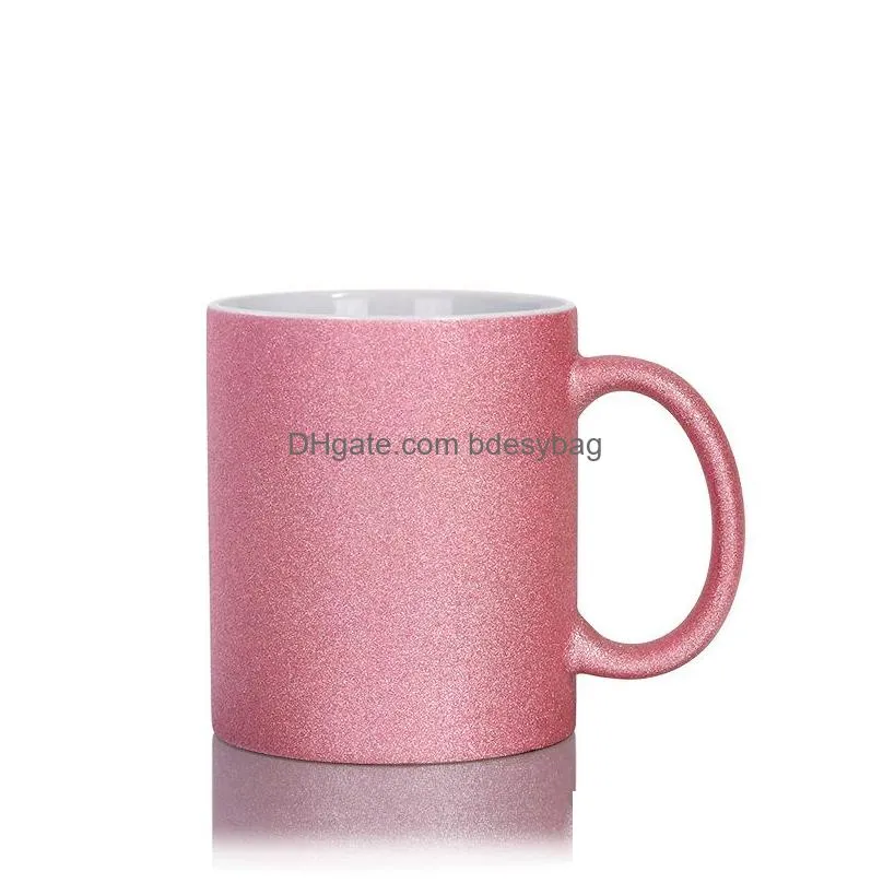 Sublimation Mugs Blanks 11oz Coffee Mug High Grade Coated Ceramic Mugs ready to be Personalized and Customized gold silver pink