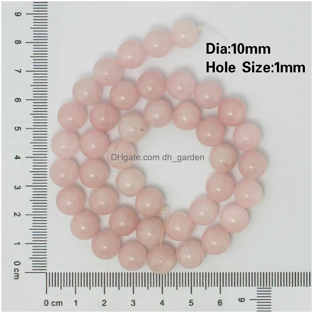 8mm round pink quartz stone spacer beads natural stone diy loose beads for jewelry making strand 15 wholesale 4mm 6mm 8mm 10mm