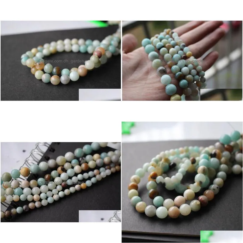 8mm natural amazonite stone beads forest loose beads 1 string about 40cm wholesale 4mm 6mm 8mm 10mm
