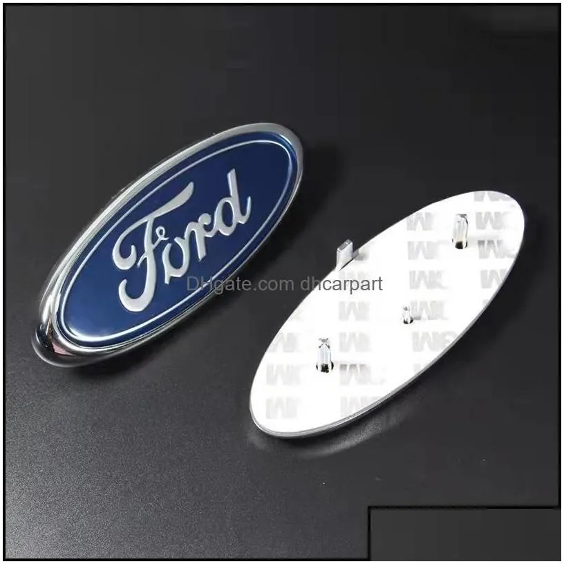 car badges for ford emblem car badges 145x60mm dark blue rear logo focus badge front/rear mondeo transit drop delivery 2022 mobiles