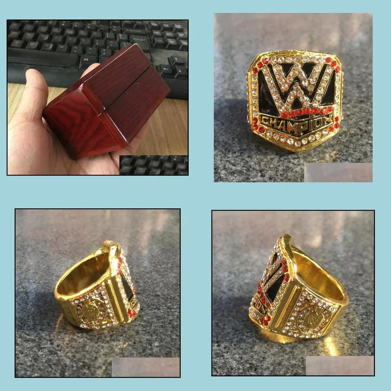 2016 wrestling federation hall of fame championship ring with wooden display box souvenir men fan gift 2018 2019 wholesale drop