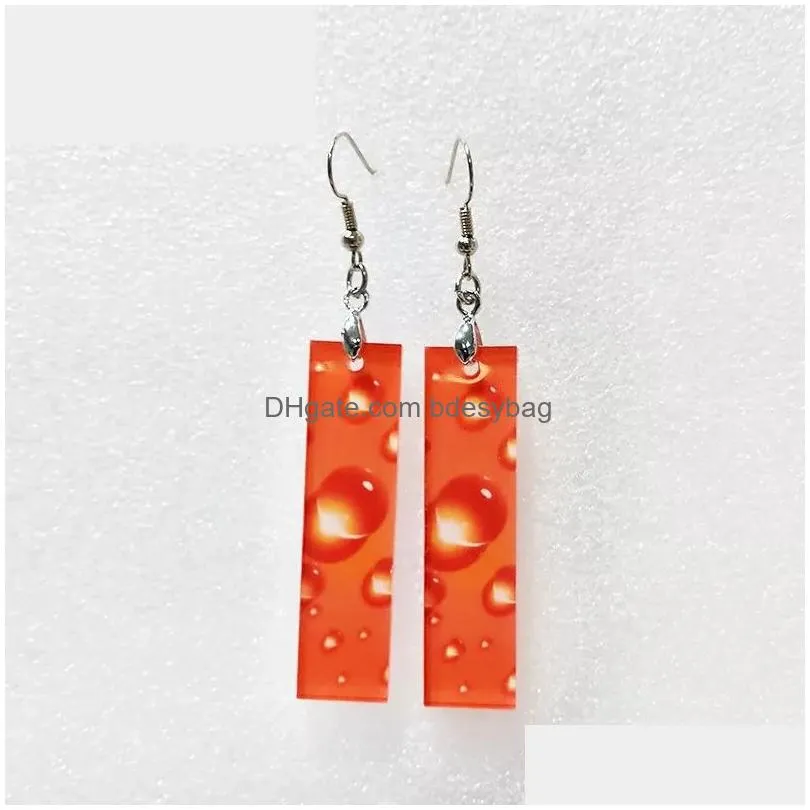 Sublimation Acrylic Earrings Blanks Unfinished Plastic Earring with Earring Hooks and Jump Ring for Women Girls Jewelry DIY Rectangle