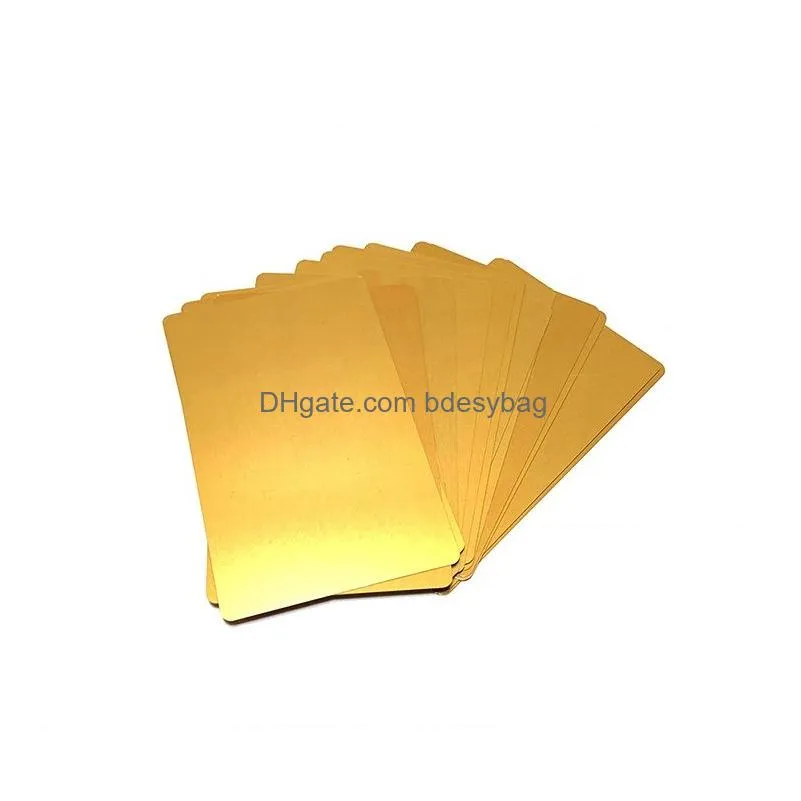 0.45mm Thick Blank Metal Business Cards Sublimation Blanks White Aluminum Name Card for Custom Engrave Color UV Print