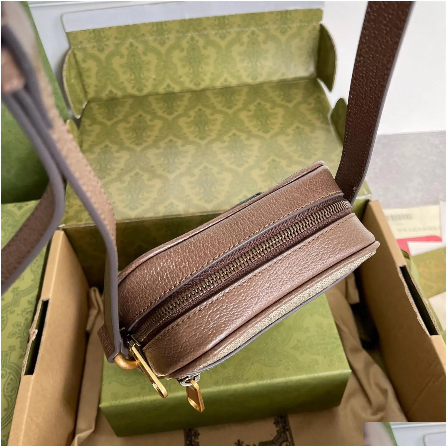 luxury designer shoulder crossbody bags women vintage ophidia mobile phone messenger bag canvas genuine leather handbags ladies tote purse wallet have box