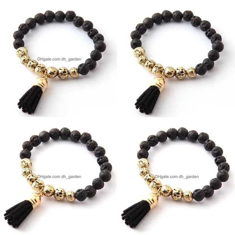  shipping fashion energy bracelets beautiful black tassel black lave bracelet bangle