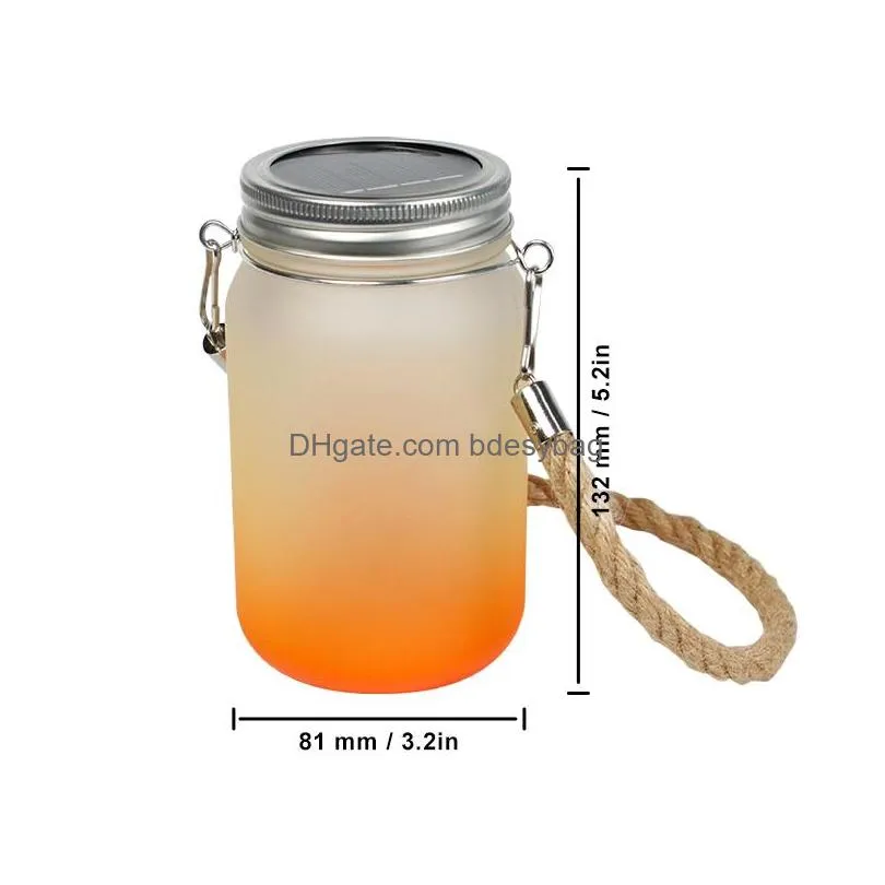 Wholesale Solar Powered Mason Jar Sublimation Blanks With Hangers Waterproof Mason Jar Lanterns And Firefly Lights For Outdoor Use Compatible With Regar Mou Dhsj5 From Bdesybag 5.63 DHgate.Com
