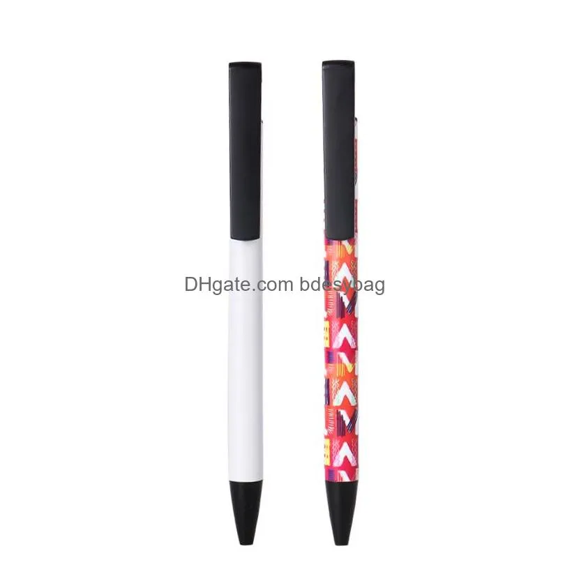 Sublimation Pens blanks with Shrink Wrap Mobile Phone Stand Coated Aluminum Tube Body for full printing blank ballpoint pen