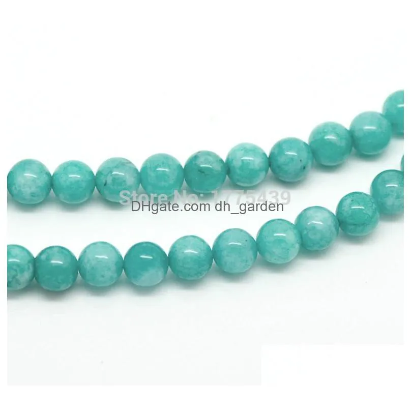 8mm wholesale 4 6 8 10 12mm natural blue amazonite round loose stone jewelry beads agat beads 15 diy