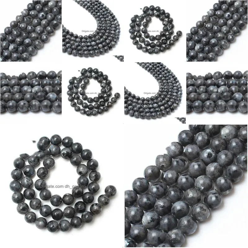 8mm natural stone beads labradorite larvikite round loose beads for jewelry making 15.5inch/strand pick size 4 6 8 10 12 14mm