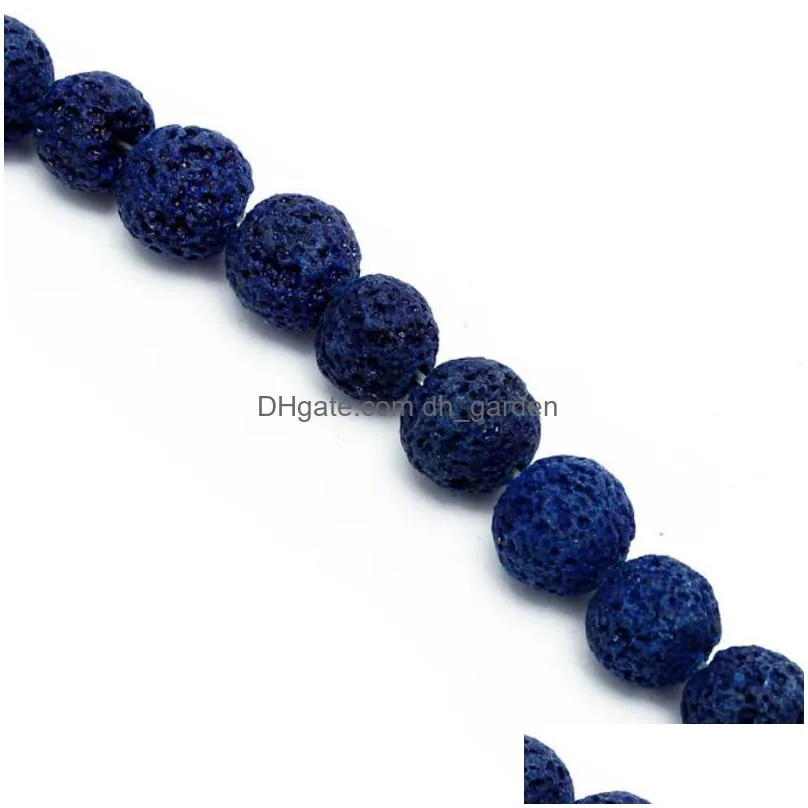 8mm colorful volcanic lava stone round loose beads natural stone rock ball wholesale diy for jewelry bracelet making gift