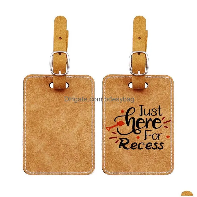 Sublimation Luggage Tags Blanks with strap Travel Tags Heat Transfer Suitcase Labels for DIY Both sides printable