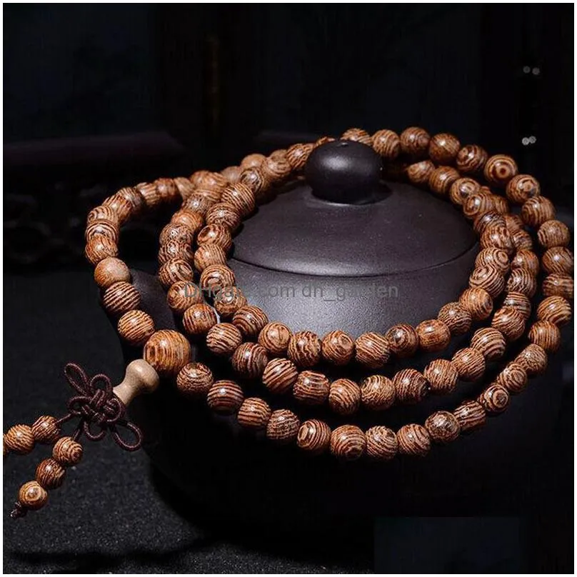 1 pcs latest wenge prayer beads tibetan buddhist mala buddha bracelet rosary wooden pulsera hombre