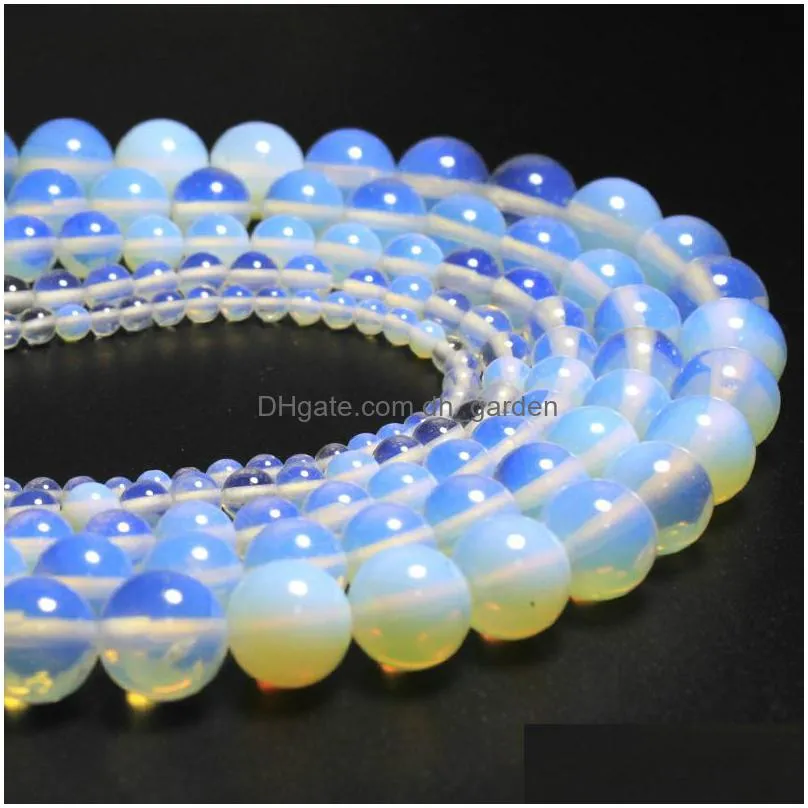 8mm wholesale natural stone opal quartz loose round beads for jewelry making diy bracelet necklace 4 6 8 10 12 mm strand 15