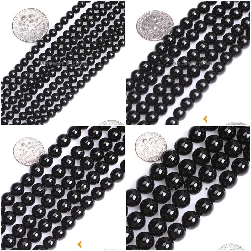 8mm round black agat beads selectable 2mm to 18mm natural stone beads loose beads for jewelry making strand 15 wholesale 
