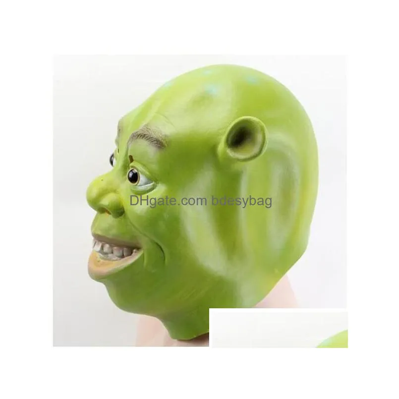 green shrek latex masks movie cosplay prop adult animal party mask for halloween party costume fancy dress ball gc1254