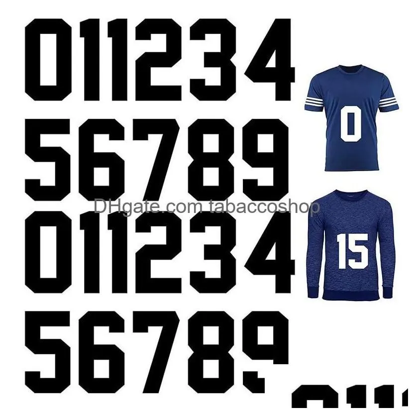 Other Home Textile Notions Iron On Numbers Sports T Shirt Heat Transfer Stickers 0 To 9 Jersey Number Diy For Football Team Uniform