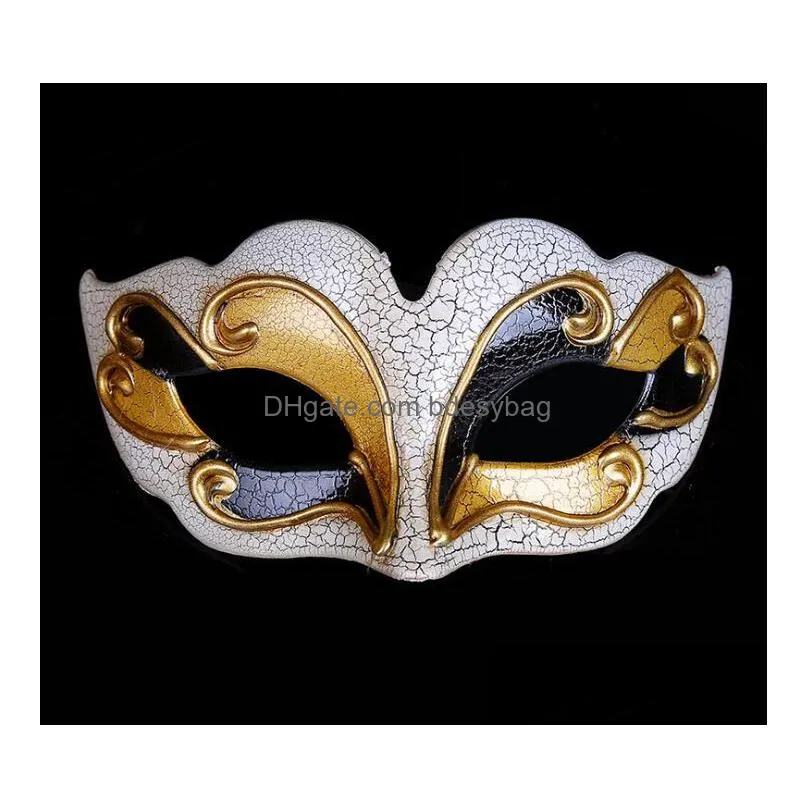 new venetian ball masks upper crack half face masquerade mask halloween theme party cosplay mask dance makeup props gb1022