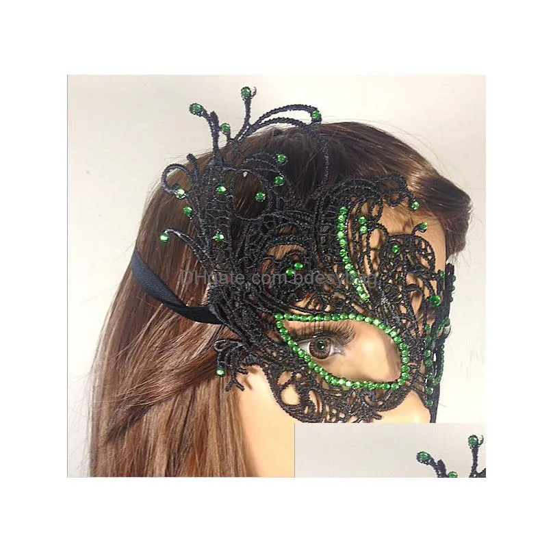 fine diamond mosaic phoenix lace mask christmas masquerade party fun masks