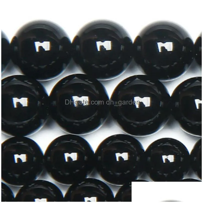 8mm grade black agates round gem loose strand beads 15 strand 2 3 4 6 8 10 12mm pick size for jewelry