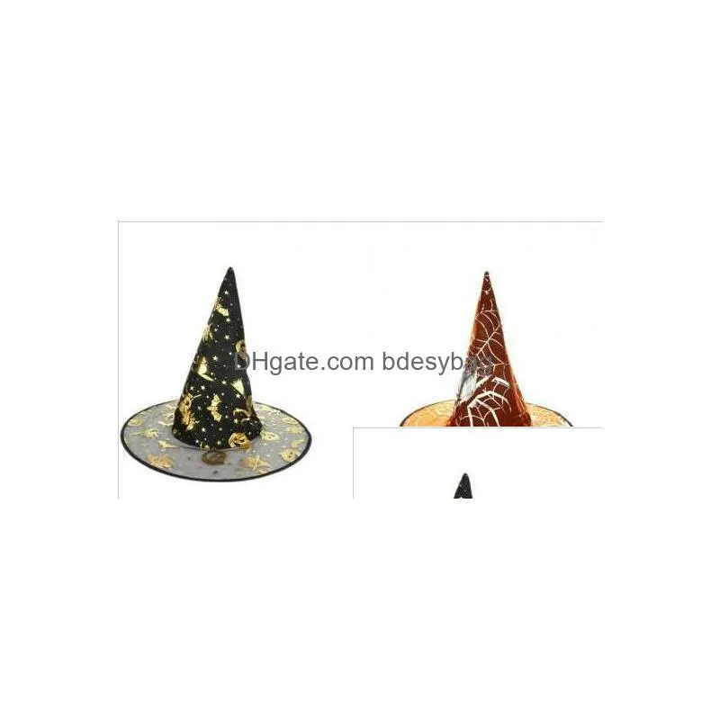  shippinghalloween costumes halloween party props cool witches wizard hats various color 20pcs/lot