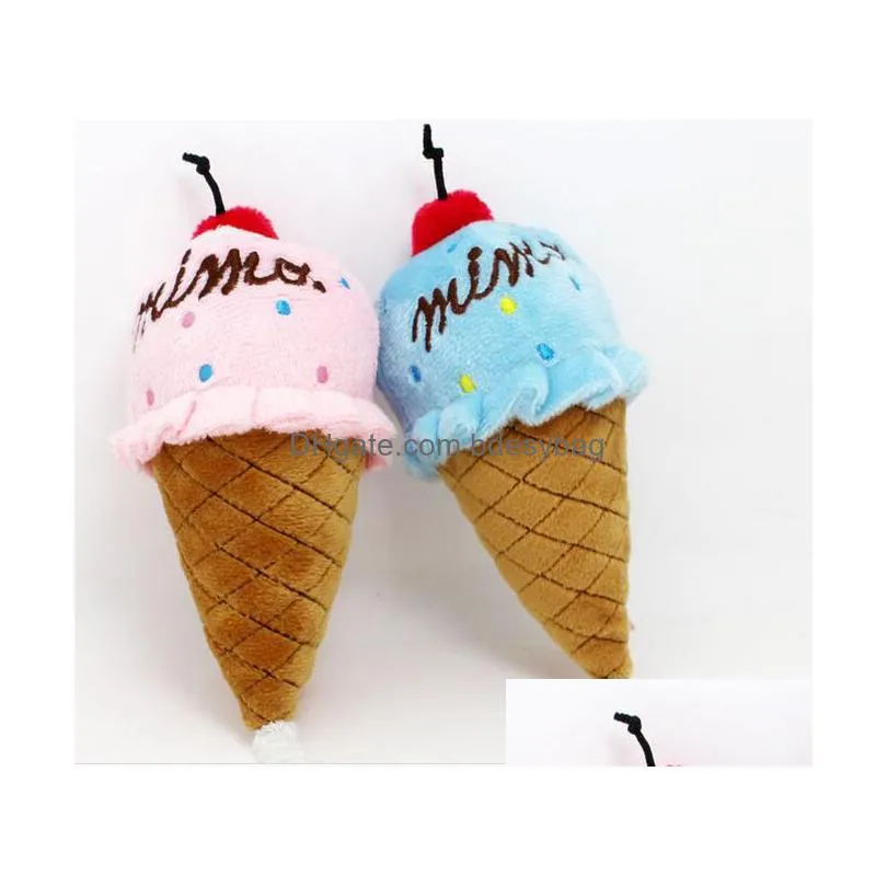 pet toys exquisite ice cream rope knot toys pink / blue pet dog toys