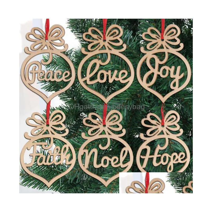 crafts wooden creative hollow carving christmas tree diy pendant home decoration festival cross border foreign gifts